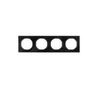 Berker R.3 telaio quadruplo nero, lucido 10142245
