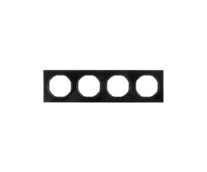 Berker R.3 telaio quadruplo nero, lucido 10142245