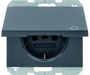 Berker SCHUKO 47517206 - Presa con coperchio ribaltabile K.1 4011334296447