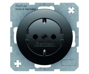 Berker Steckdose SCHUKO 47432045 schwarz glänzend presa energia Tipo F Nero