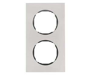 BERKER Telaio 2 f., piatto, R.8, acciaio inox 10122614