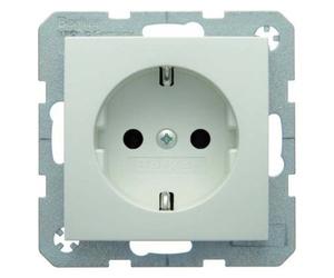 Berker UP-Programme SCHUKO 41438989 - Presa elettrica Bianca Polare Lucida, 71 x 71 mm, Colore: Bianco Polare