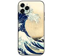 Berkin Arts Compatibile con Custodia per iPhone 11 Pro Max Cover Silicone con protezione per lo schermo Stile giapponese Ukiyo-e (Katsushika Hokusai-La grande onda di Kanagawa)