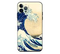 Berkin Arts Compatibile con Custodia per iPhone 12 Pro Max Cover Silicone con protezione per lo schermo Stile giapponese Ukiyo-e (Katsushika Hokusai-La grande onda di Kanagawa)