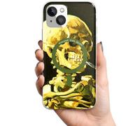 Berkin Arts Compatibile con Custodia per iPhone 15 Cover Chiaro Trasparente [Compatibile con MagSafe], Postimpressionismo (Vincent Van Gogh-Scheletro)