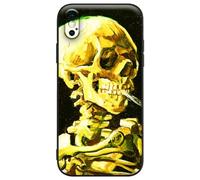 Berkin Arts Compatibile con Custodia per iPhone XS/iPhone X (Non per iPhone XS Max) Cover Silicone con protezione per lo schermo Postimpressionismo (Vincent Van Gogh-Scheletro)