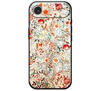 Berkin Arts Compatibile con iPhone 17 Air, Custodia in Silicone con Pellicola Protettiva: Decorazioni Ornamentali Complesse in Rosa (Acanthus di William Morris)