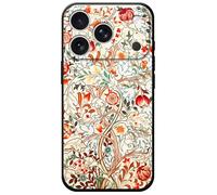 Berkin Arts Compatibile con iPhone 17 Pro, Custodia in Silicone con Pellicola Protettiva: Decorazioni Ornamentali Complesse in Rosa (Acanthus di William Morris)