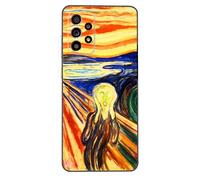 Berkin Arts Compatibile con Samsung Galaxy A52 5G 4G/ A52S 5G Custodia Premium Silicone Cover Pittura astratta d'arte shock (Edvard Munch-L'urlo)