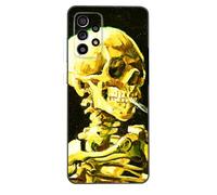 Berkin Arts Compatibile con Samsung Galaxy A53 5G Custodia Premium Silicone Cover Postimpressionismo (Vincent Van Gogh-Scheletro con sigaretta bruciante)