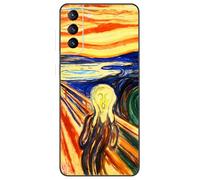 Berkin Arts Compatibile con Samsung Galaxy S21 Plus/ S21 Pro/ S30 Pro 5G Custodia Premium Silicone Cover Pittura astratta d'arte shock (Edvard Munch-L'urlo)