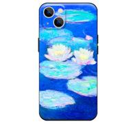 Berkin Arts Compatible avec iPhone 13 Coque Premium Silicone Housse motif conception mignon peinture Fambre femmes souple antichoc Bumper mince Viez avec une protection d'écran (Claude Monet-Nympéas)