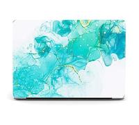 Berkin Arts Custodia per 15" Microsoft Surface Laptop 5/4/3 2022-2019 Tastiera in Metallo Modello 1872/1873/1953/1979 con Tastiera Cover & Proteggi Schermo Verde acqua Pelle per PC da gioco