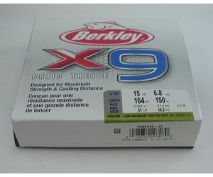 Berkley 1486813 X9BFS1522 9 Carrier Braid 165 Yd. Colore Lo Vis Verde 15 Lb