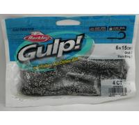 Berkley 1521179 GSG6-BLBLG Berkley Gulp 6" Grub SwimBait Colore Nero Bing 4CT