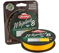 Berkley Colpo di Frusta 8, Treccia-0,12 mm Uomo, Whiplash 8-Lenza da Pesca Intrecciata 100% Dyneema a 8 Fili, per Pesca in Acqua salata e d'Acqua Dolce, Colore Giallo, 17.5kg | 38lb| 300m