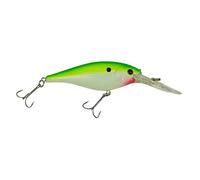 Berkley Flicker Shad, esca da pesca Chartreuse Pearl, 1/4 oz, 6 cm, crankbaits, dimensioni, profilo e profondità di immersione imita Real Shad, dotata di gancio Fusion19