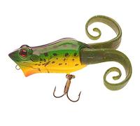 Berkley Frenzy Power Pop Frog; Esca Galleggiante a Forma di Rana Popper con Zampe morbide PowerBait, Esca da Pesca topwater per Predatori, Imitazione realistica Coda adescante, Rana Toro