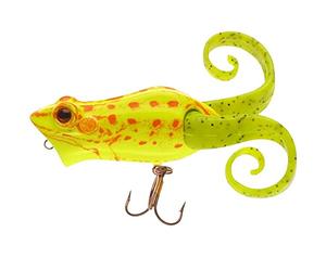 Berkley Frenzy Power Pop Frog; Esca Galleggiante a Forma di Rana Popper con Zampe morbide PowerBait, Esca da Pesca topwater per Predatori, Imitazione realistica Coda adescante, Colore Verde Acqua.