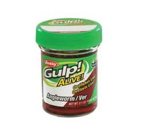 Berkley Gulp Alive, Confezione Doppia Vermi da Pesca, Colore: Rosso