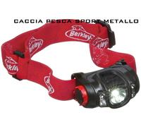 BERKLEY LAMPADA TESTA Head Lamp PESCA LED+ U.V. ARTIFICIALI + batterie duracell