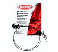 Berkley MC Mahon Steelon Wire-Wound 22,5 cm 30 LB Nero Cavo in Acciaio Inox Filo da Pesca Luccio Basso Resistente Metallo