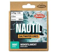Berkley Nautil Boat Lenza monofilamento | Mono ultra resistente a bassa memoria per acqua salata e dolce | Durevole e alta resistenza all'abrasione | 0,35 mm | 20 lb | 300 m