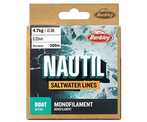 Berkley Nautil Boat Lenza monofilamento | Mono ultra resistente a bassa memoria per acqua salata e dolce | Durevole e alta resistenza all'abrasione | 0,35 mm | 20 lb | 300 m