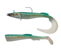 Berkley PowerBait Power Sandeel; esca realistica in plastica morbida per la pesca in acqua salata;esca da nuoto profumata per spigole, merluzzi, pollock, halibut 15 cm, Real Sandeel