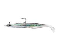 Berkley PowerBait Sand Eel; esca morbida pronta da pescare per i pescatori di predatori d'acqua salata; imitazione di anguilla profumata PowerBait per spigola, merluzzo e merluzzo, 10 cm, nero