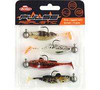 Berkley Pulse Realistic Mix, Selezione di 4 soft lures pre-armate per catturare Lucci, Persici e Lucioperca, Scelto dai Pro Anglers, Ottimo Regalo per pescatori di artificiali