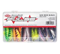 Berkley Pulse Shad - Set di esche in gomma morbida per pesca al luccio e persico, esche per luccioperca, pesca alla trota, colori assortiti, 8cm / 36pcs