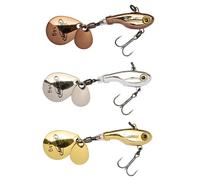 Berkley Pulse Spintail Esca da pesca 3-Pack, esche dure Predator con vibrazione a doppia lama per persici, trote e lucci, Fusion 19 Hook, Jig Spinner, pescatore d'acqua dolce di fiume o lago, 9g e 14g