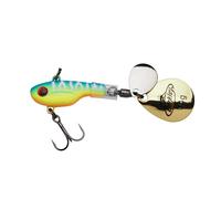 Berkley Pulse Spintail Esca da pesca | Esca ad alte prestazioni per la pesca dei predatori in acqua dolce | Vibrazione a doppia lama, azione oscillante | 6 cm | 9 g | Blu chartreuse