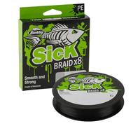 Berkley Sick Braid - 8 fili intrecciati, 150 m, per pesca in acqua dolce o salata, bianco o nero (nero, 0,06 mm - 5,4 kg)