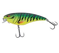 Berkley Zilla Flanker, esca Wobbler a bassa profondità, Crankbait a lento galleggiamento con sistema Klip Lok, lancio di precisione, profondità di immersione 1-2m, 11cm, Shadow Tiger