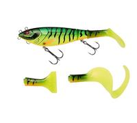 Berkley Zilla Tailswinger, Amo da Pesca, Esca Rigida, la Prima Tailbait Snodata sul Mercato con Azione di Nuoto e Versatilità, Pesca ai Predatori, Luccio, Unisex, Firetiger, 89 g, 180 mm