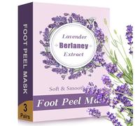 Berlaney Foot Peeling Mask, 3 Pairs Pack (Lavanda)