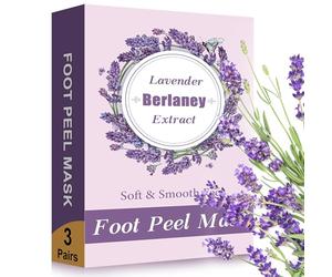 Berlaney Foot Peeling Mask, 3 Pairs Pack (Lavanda)