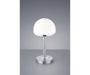 BERLIN LAMPADA TAVOLO LED DIFFUSORE VETRO MEZZA SFERA 4 INTENSITA' DI LUCE COLORE ACCIAIO H.39CM 3000K 450LM 4,5W