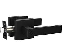 Berlin Modisch Set di maniglie quadrate per porta d'ingresso e serratura a chiave, stile contemporaneo, per porta d'ingresso o ufficio, reversibile, per porte a destra e sinistra, resistente, finitura