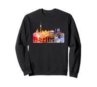 Berlin Skyline della Germania Capitale Watercolor Style Felpa