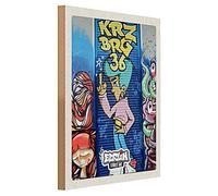 Berlin Street Art | Graffiti Art | KRZ BRG 36 | Targa in legno | 30 cm x 40 cm