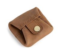 Berliner Bags Portamonete Lena Mini con Chiusura a Bottone in Vera Pelle | Marrone, Elegante e Compatto, Gettone Carrello Incluso, Ideale per la Tasca dei Pantaloni, Adatto Anche a Donna