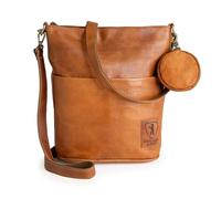 Berliner Bags Vintage Borsa a Tracolla Sofia in Pelle, Borsa da Donna con 2 Cinghie - Marrone