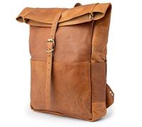 Berliner Bags Zaino Roll Top Paris, Zaino Porta Laptop Unisex, Rucksack Vintage per Uomo e Donna - Marrone