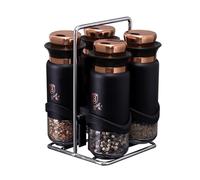 Berlinger Haus 5 Pezzi Spice Rack, Nero - Oro Rosa