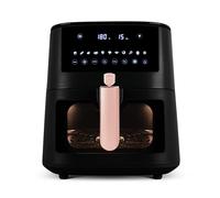 Berlinger Haus Friggitrice ad aria calda da 8 l, display touch digitale, 8 programmi, rivestimento antiaderente, collezione Black Rose, cucina sana senza olio