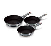 Berlinger Haus Moonlight Set 3 Padelle Induzione 20-24-28 cm, Alluminio forgiato, Antiaderente Ecologico Titano Senza PFOA, Design moderno, adatto a tutte le cucine, piano cottura, Gas