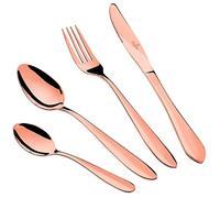 Berlinger Haus Rose Gold Mirror Set di Posate Dorate 24 Pezzi in Acciaio Inox Finitura Lucida a Specchio, Servizio Posate 6 Persone, Campeggio, Hotel, Cutlery Set Design Moderno Elegante, Oro Rosa